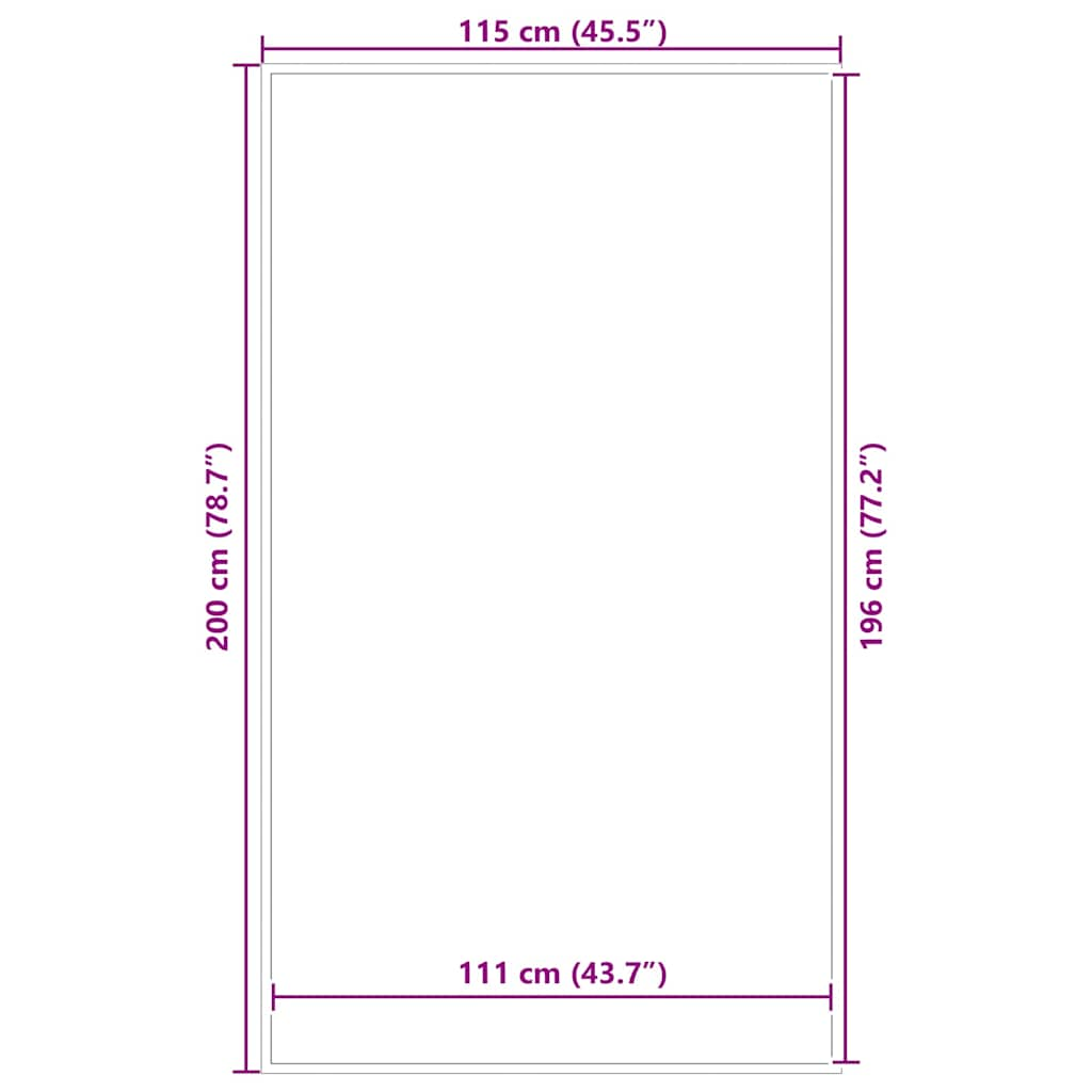 Preș gri 115x200 cm