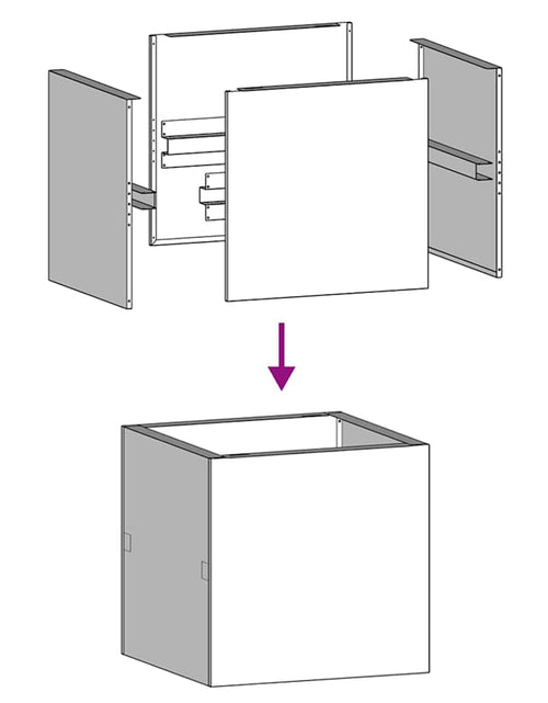 Încărcați imaginea în vizualizatorul Galerie, Jardinieră, alb, 40x40x40 cm, oțel laminat la rece
