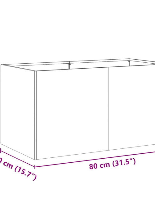 Încărcați imaginea în vizualizatorul Galerie, Jardinieră alb 80x40x40 cm Oțel laminat la rece
