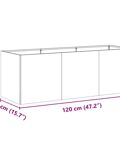 Încărcați imaginea în vizualizatorul Galerie, Jardinieră Rusty 120x40x40 cm Oțel pentru intemperii
