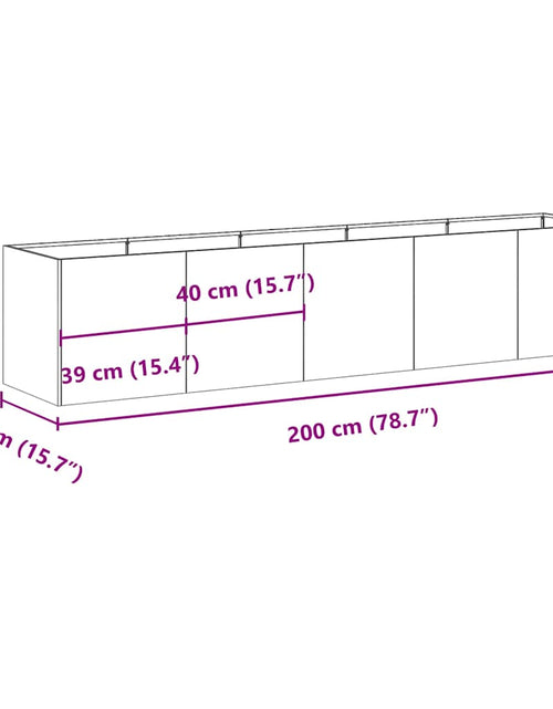 Загрузите изображение в средство просмотра галереи, Jardinieră verde măsline 200x40x40 cm oțel laminat la rece
