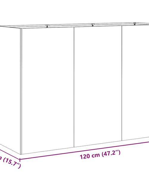 Încărcați imaginea în vizualizatorul Galerie, Jardinieră 120x40x80 cm oțel inoxidabil
