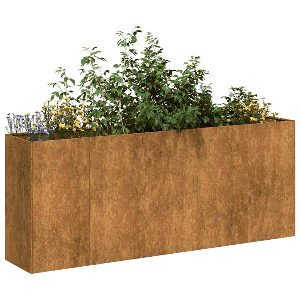 Jardinieră Rusty 200x40x80 cm Oțel pentru intemperii