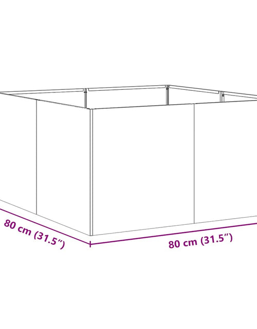 Încărcați imaginea în vizualizatorul Galerie, Jardinieră alb 80x80x40 cm Oțel laminat la rece
