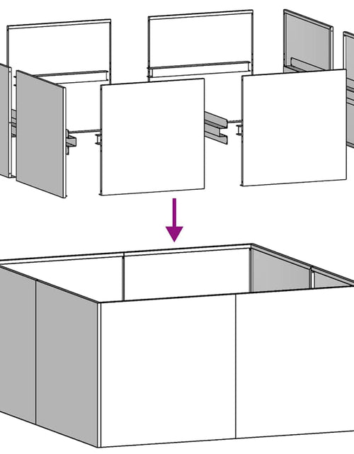 Загрузите изображение в средство просмотра галереи, Jardinieră Antracit 80x80x40 cm Oțel laminat la rece
