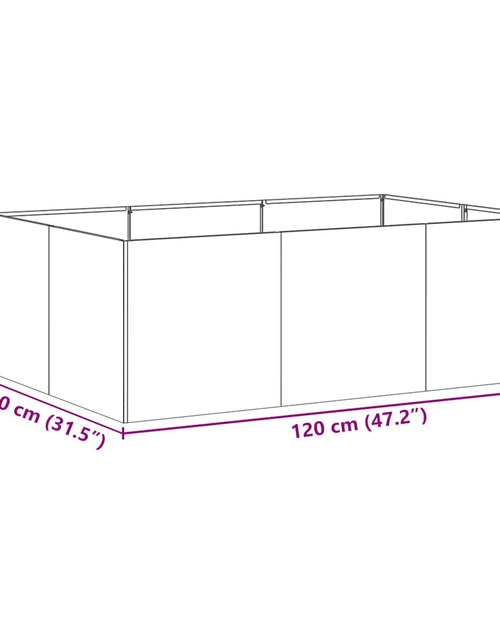 Încărcați imaginea în vizualizatorul Galerie, Jardinieră verde măsline 120x80x40 cm oțel
