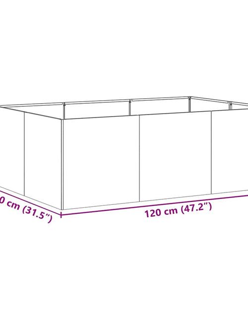 Загрузите изображение в средство просмотра галереи, Jardinieră Rusty 120x80x40 cm Oțel pentru intemperii
