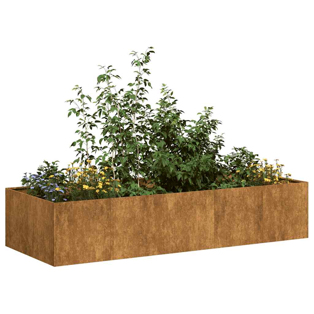 Jardinieră Rusty 200x80x40 cm Oțel pentru intemperii