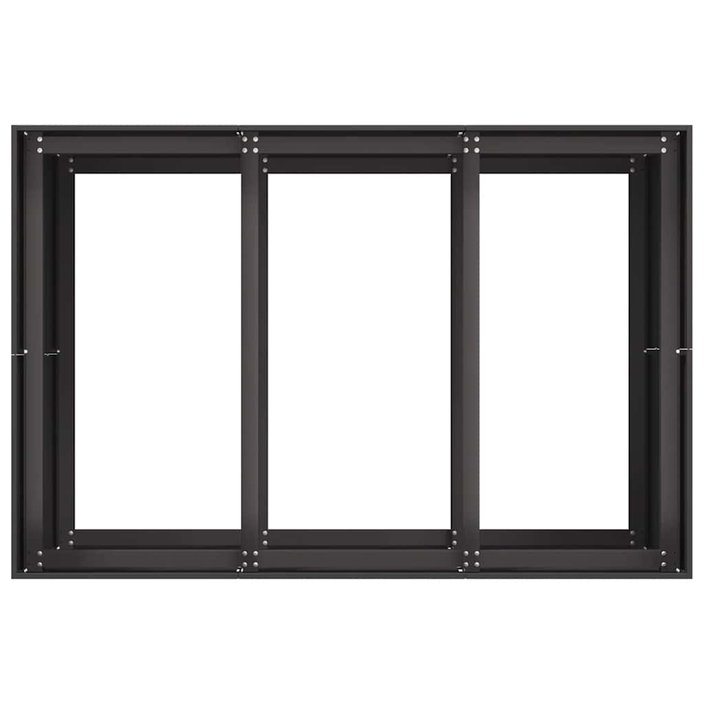 Jardinier negru 120x80x80 cm Oțel