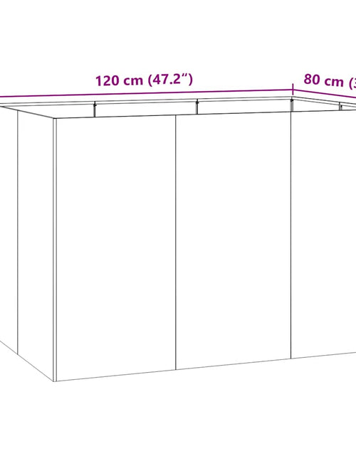 Загрузите изображение в средство просмотра галереи, Jardinieră 120x80x80 cm oțel inoxidabil
