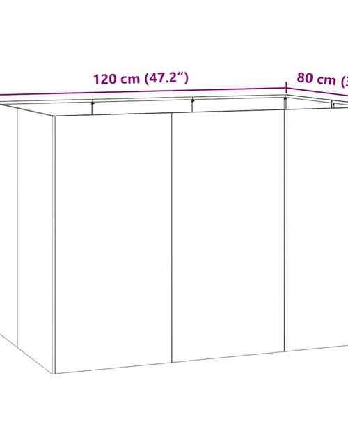 Загрузите изображение в средство просмотра галереи, Jardinieră 120x80x80 cm oțel galvanizat
