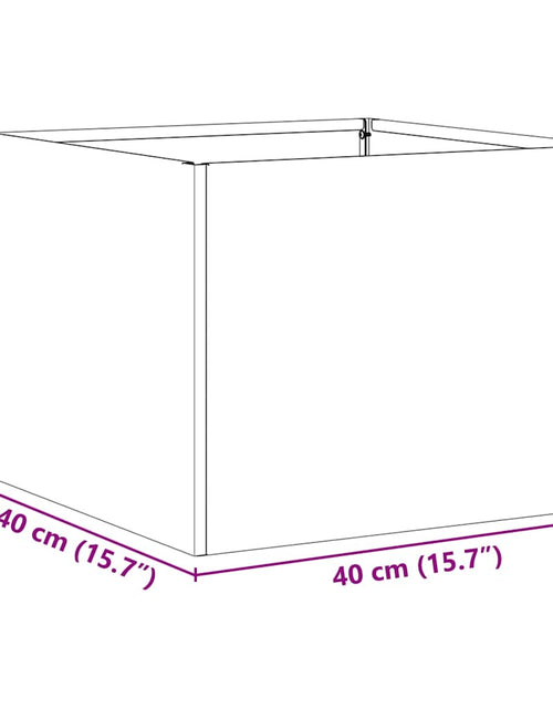 Încărcați imaginea în vizualizatorul Galerie, Jardinieră Rusty 40x40x30 cm Oțel pentru intemperii
