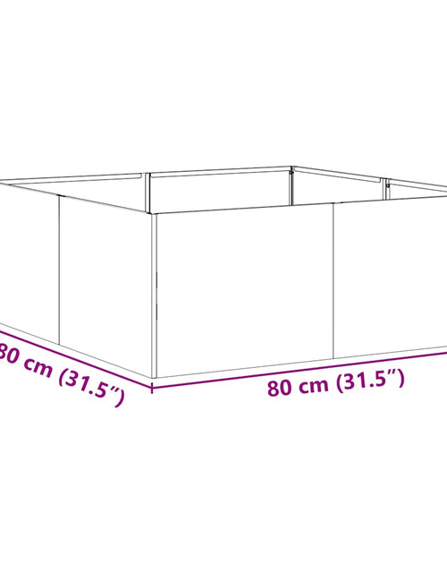 Încărcați imaginea în vizualizatorul Galerie, Jardinieră Rusty 80x80x30 cm Oțel pentru intemperii
