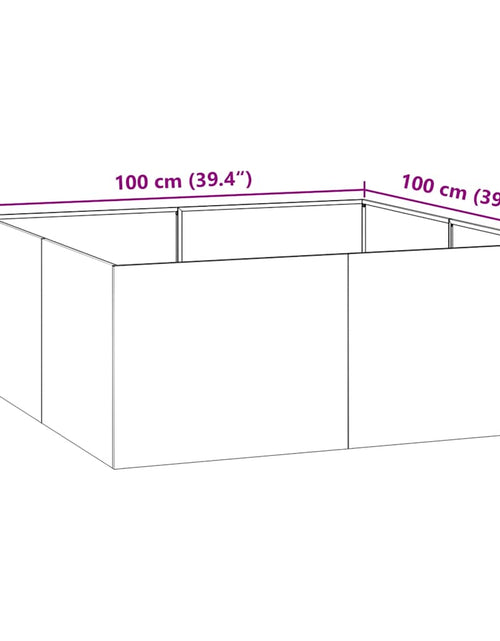 Încărcați imaginea în vizualizatorul Galerie, Jardinieră Negru 100x100x40 cm Oțel
