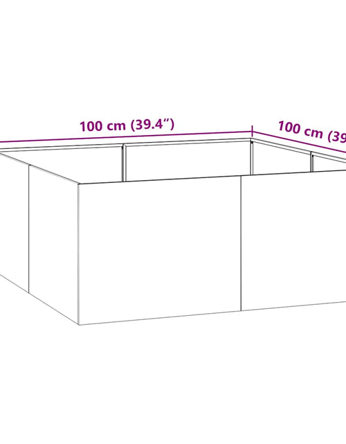 Încărcați imaginea în vizualizatorul Galerie, Jardinieră Antracit 100x100x40 cm Oțel
