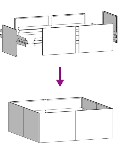 Încărcați imaginea în vizualizatorul Galerie, Jardinieră Rusty 100x100x40 cm Oțel pentru intemperii
