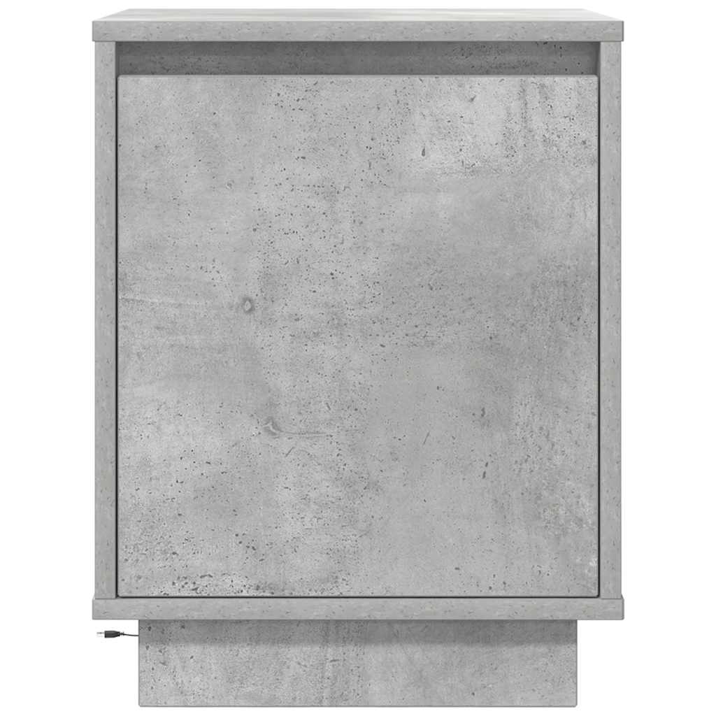 Noptiera cu lumini LED Gri beton 38x34x50 cm