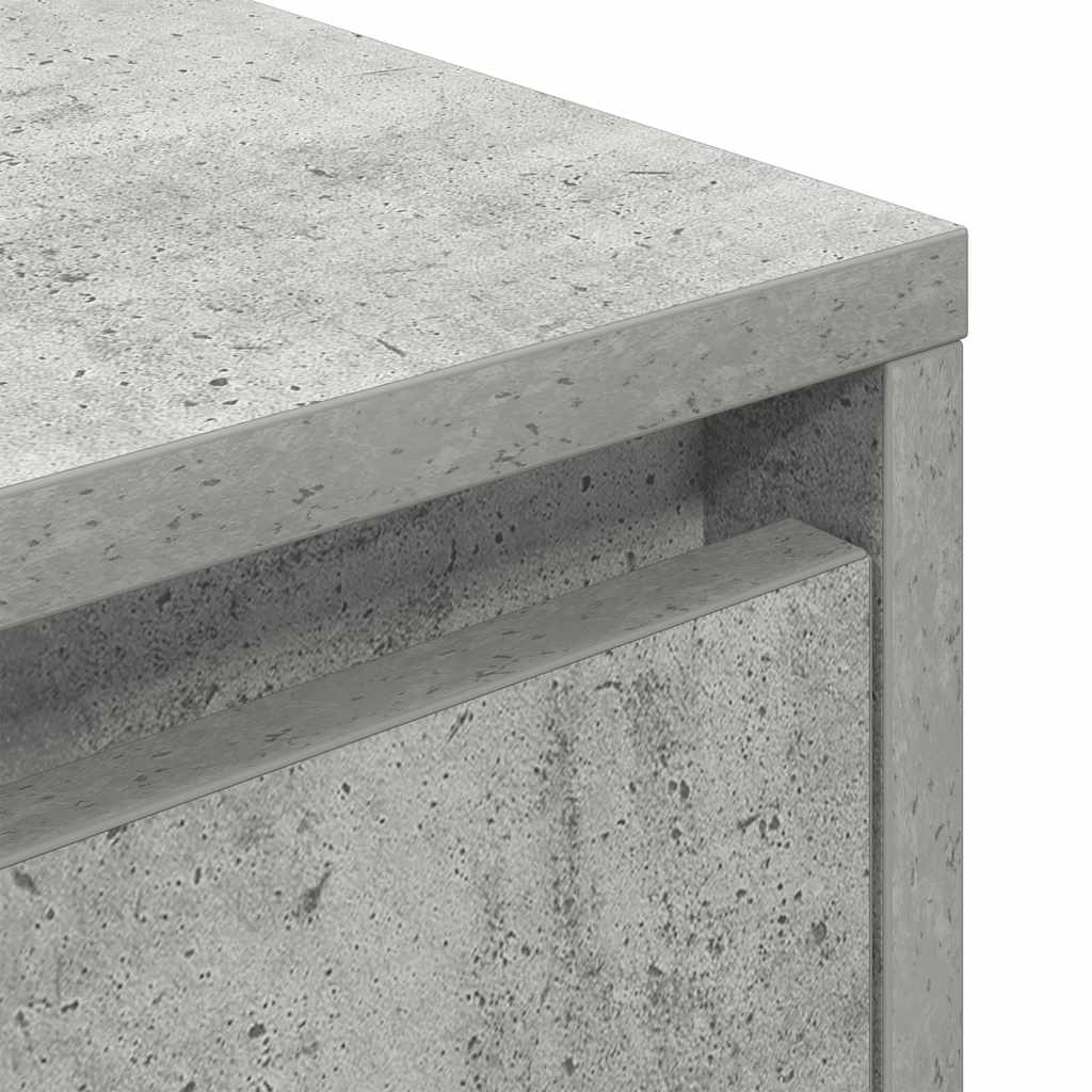 Noptiera cu lumini LED Gri beton 38x34x50 cm