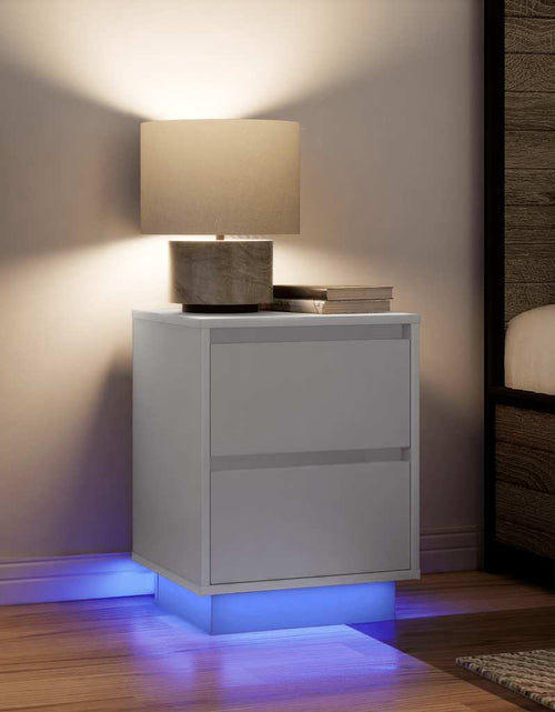 Загрузите изображение в средство просмотра галереи, Noptiera cu lumini LED alb 38x34x50 cm
