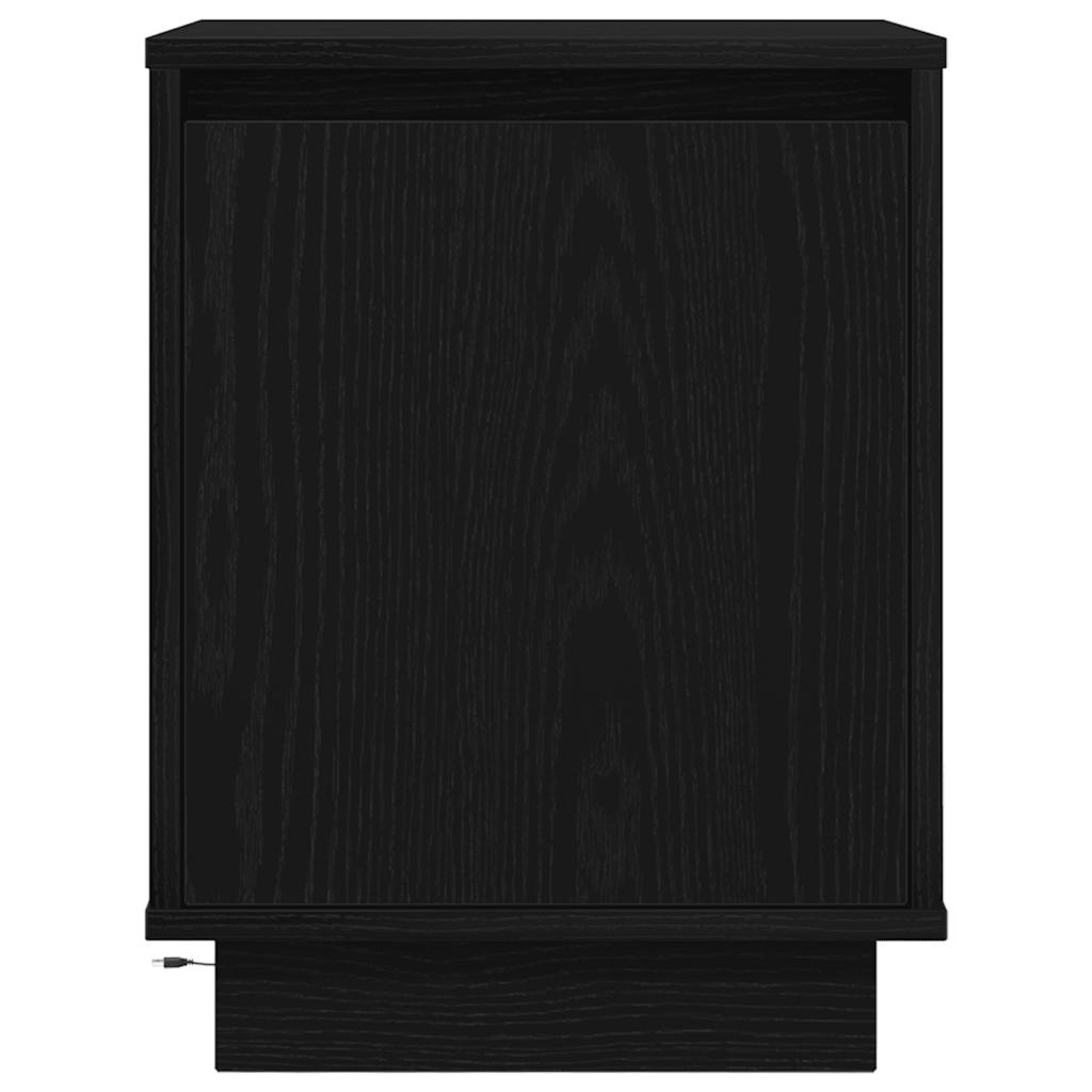 Noptiera cu lumini LED Negru 38x34x50 cm