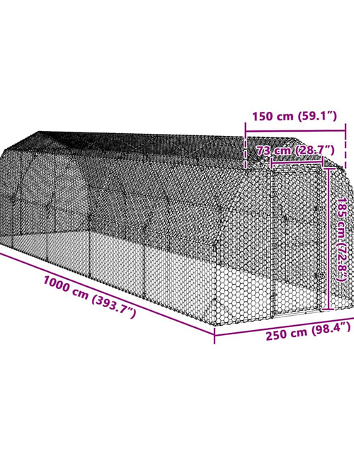 Încărcați imaginea în vizualizatorul Galerie, Pui de găină 2,5x10x2,25 m Oțel galvanizat
