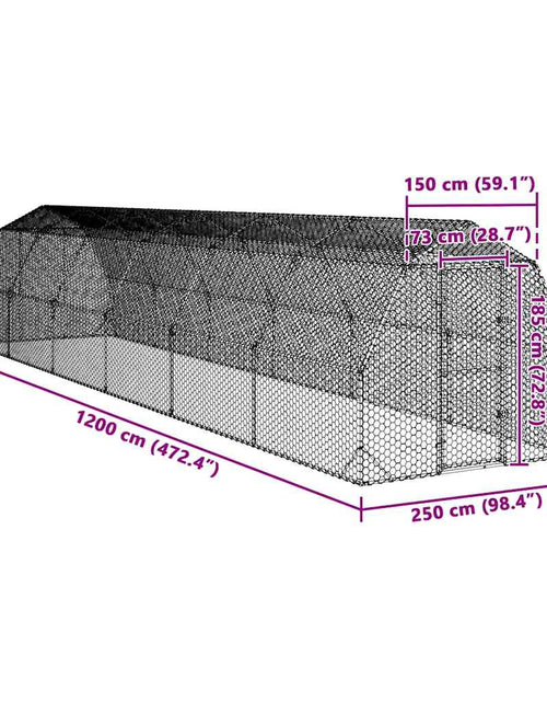 Încărcați imaginea în vizualizatorul Galerie, Pui de găină 2,5x12x2,25 m Oțel galvanizat
