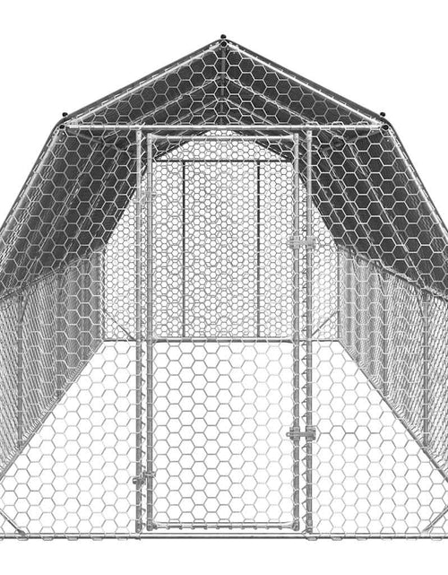 Загрузите изображение в средство просмотра галереи, Pui de găină cu acoperiș 2,5x8x2,25 m oțel galvanizat
