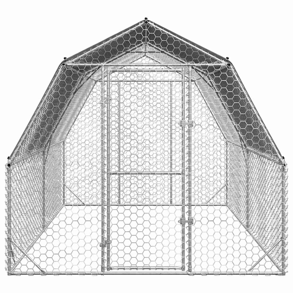 Pui de găină cu acoperiș 2,5x4x2,25 m oțel galvanizat