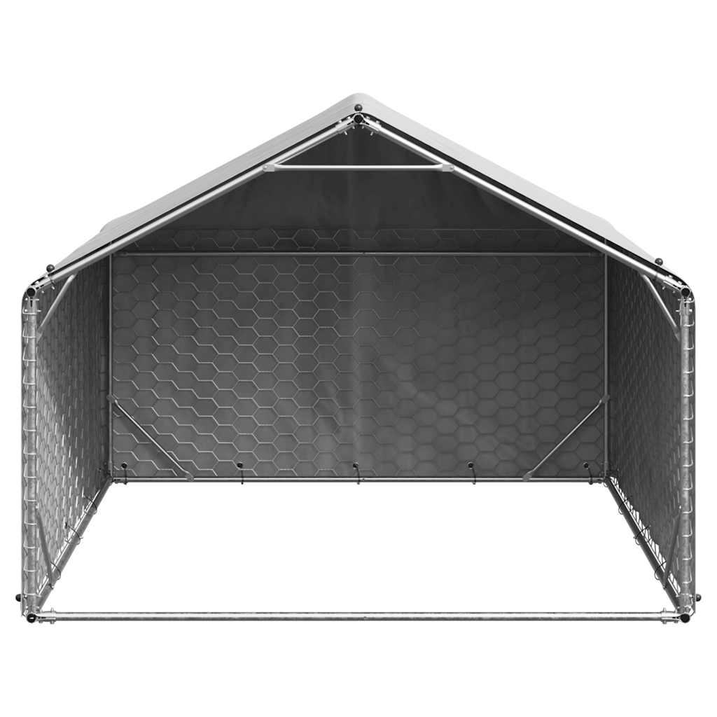 Canisa de exterior cu capac 2x2x1,5 m otel galvanizat