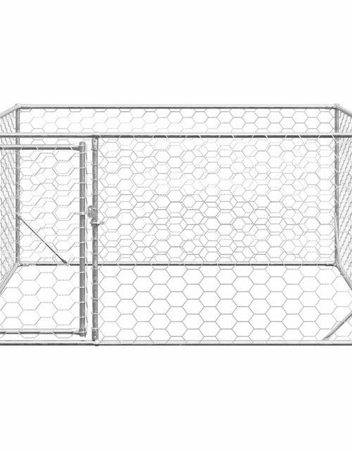 Încărcați imaginea în vizualizatorul Galerie, Canisa de exterior pentru caini cu usa 2x2x1 m otel galvanizat
