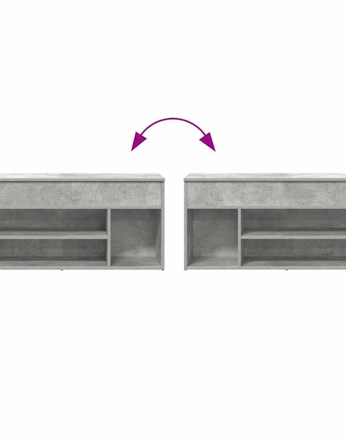 Загрузите изображение в средство просмотра галереи, Bancheta pantofar, gri beton, 102x30,5x45 cm, lemn prelucrat
