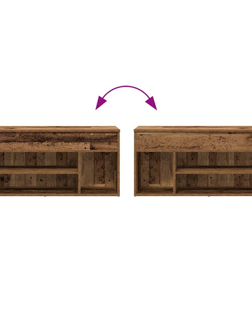 Загрузите изображение в средство просмотра галереи, Banchetă de pantofi, lemn vechi, 102x30,5x45 cm, lemn prelucrat
