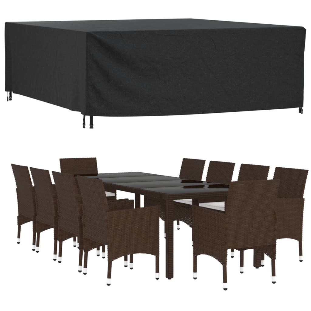 Huse mobilier grădină 2 buc negru 260x260x90cm impermeabil 420D