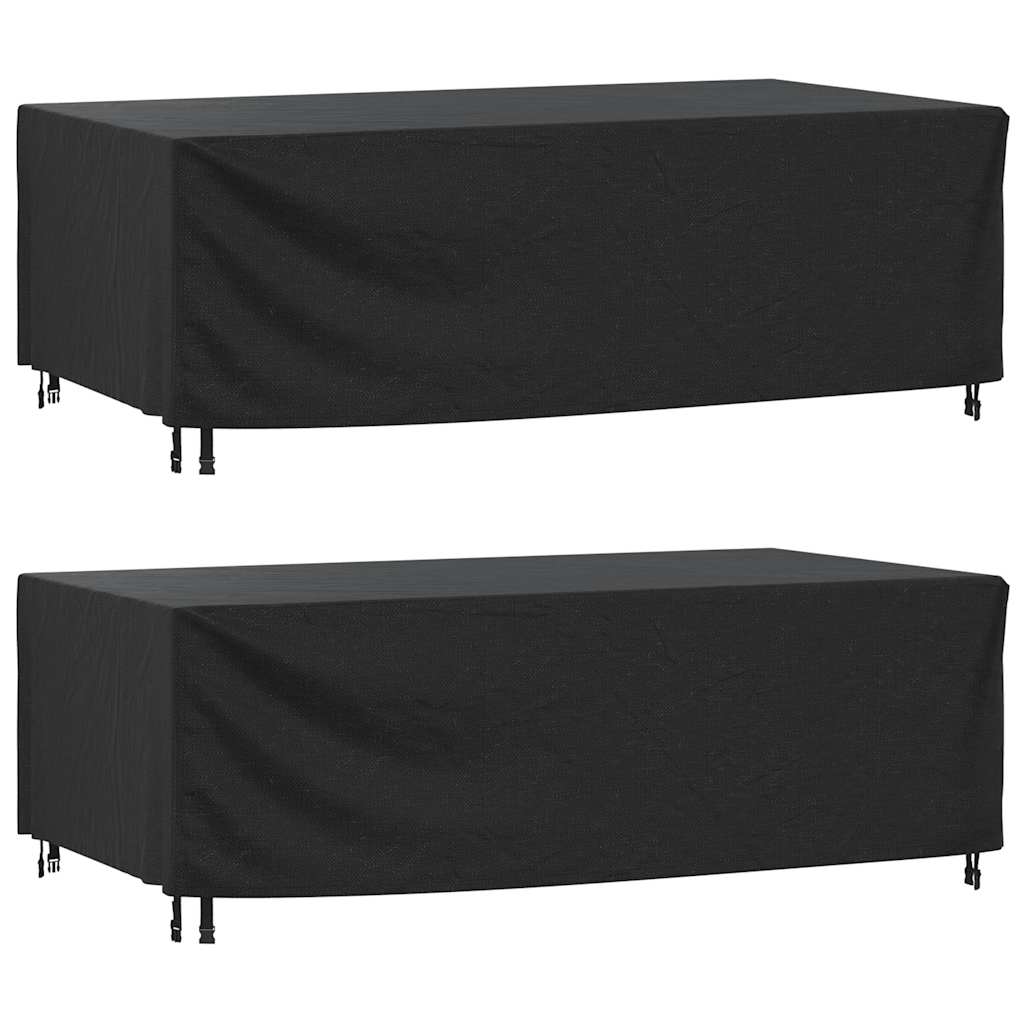 Huse mobilier grădină 2 buc negru 229x113x73cm impermeabil 420D