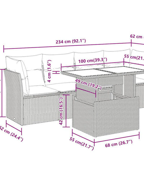 Încărcați imaginea în vizualizatorul Galerie, Set mobilier de grădină cu perne, 5 piese, negru, poliratan
