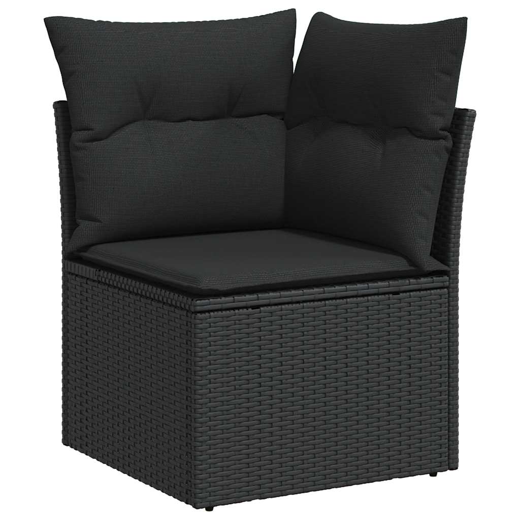 Set mobilier de grădină cu perne, 5 piese,poliratan/lemn acacia