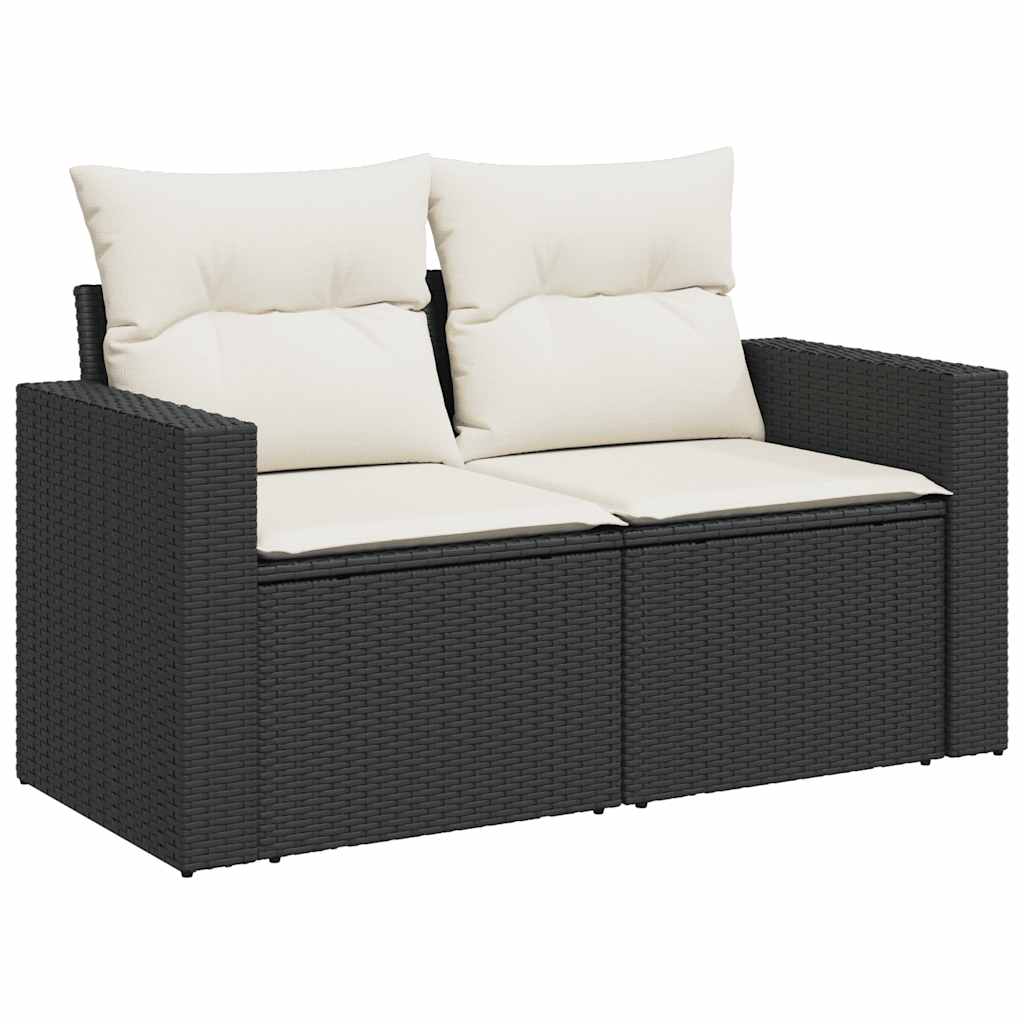 Set mobilier de grădină cu perne, 5 piese,poliratan/lemn acacia