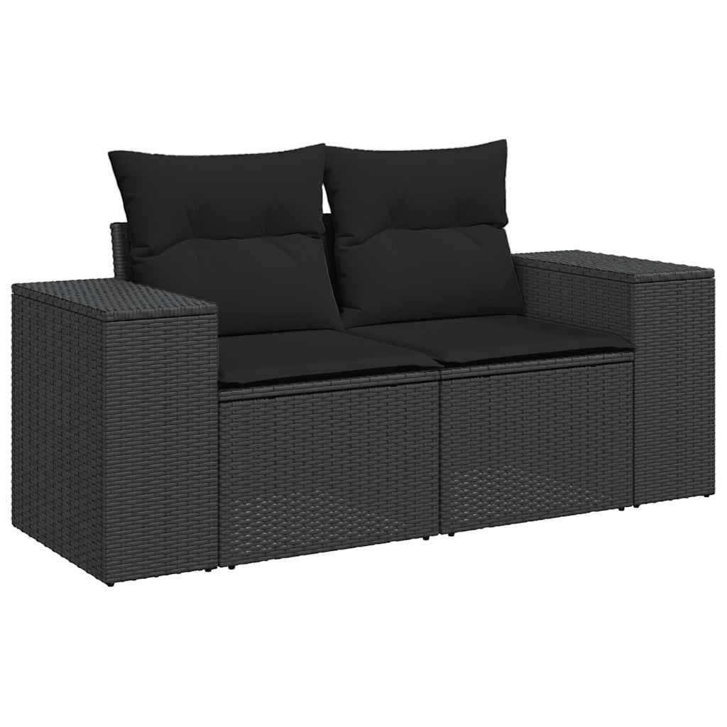 Set mobilier de grădină cu perne, 5 piese,poliratan/lemn acacia