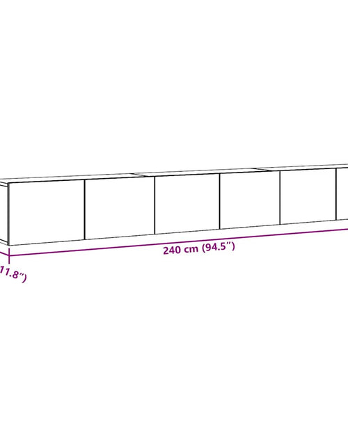 Încărcați imaginea în vizualizatorul Galerie, Set dulap TV 3 piese montat pe perete Stejar artizanal
