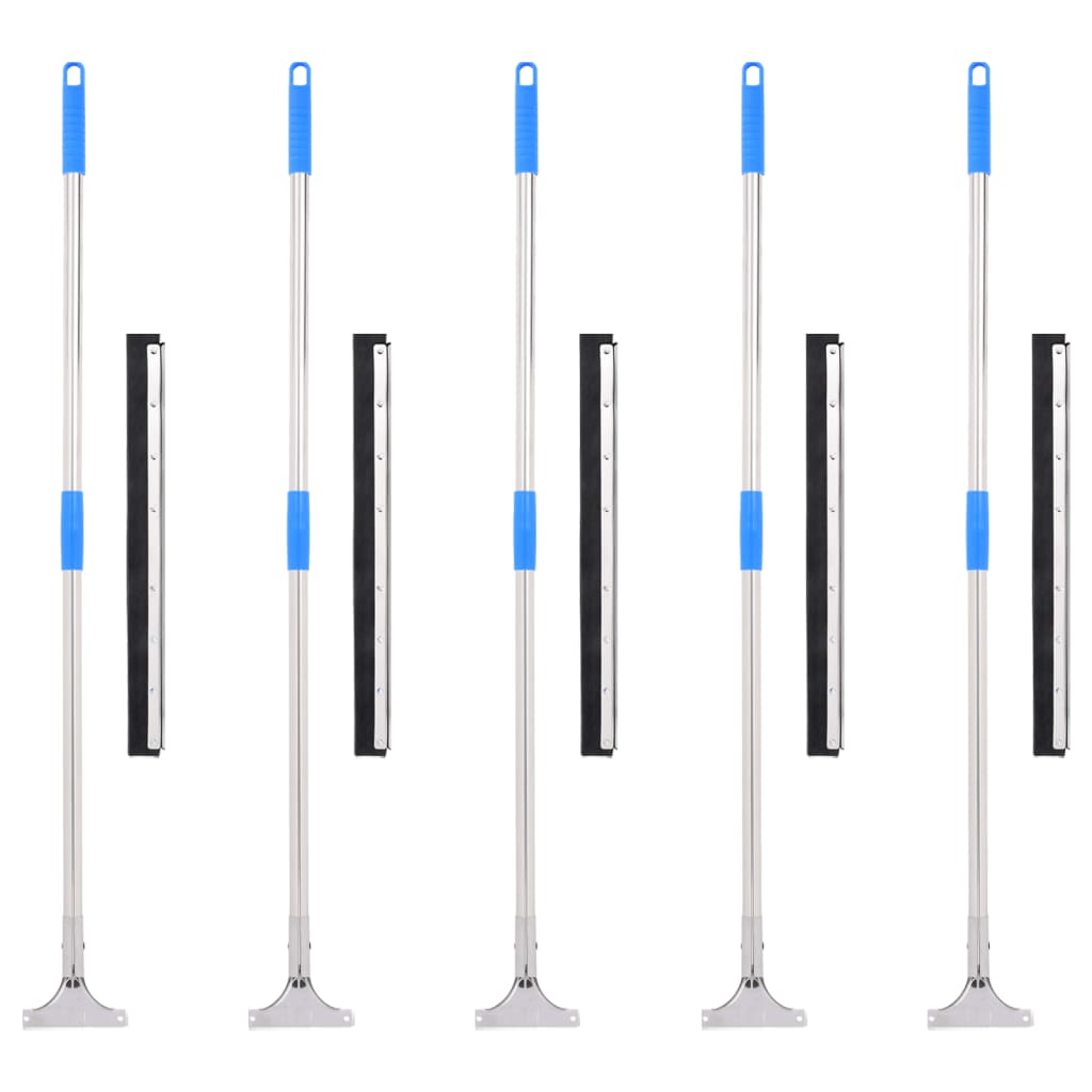 Capete raclete de podea, 5 buc., 55x119,5 cm, oțel și cauciuc