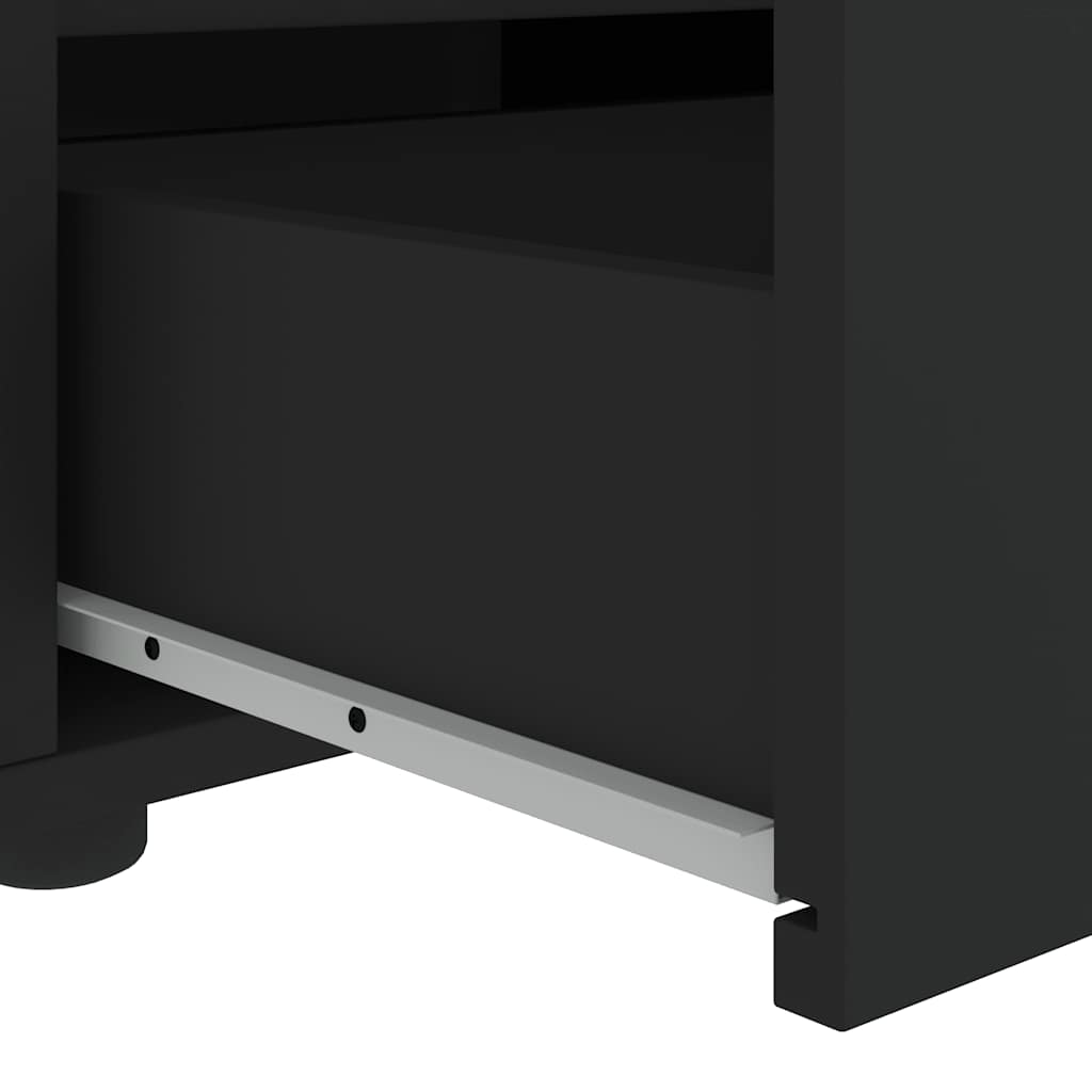 Dulap TV „VISNES” Negru 100x40x38 cm lemn prelucrat