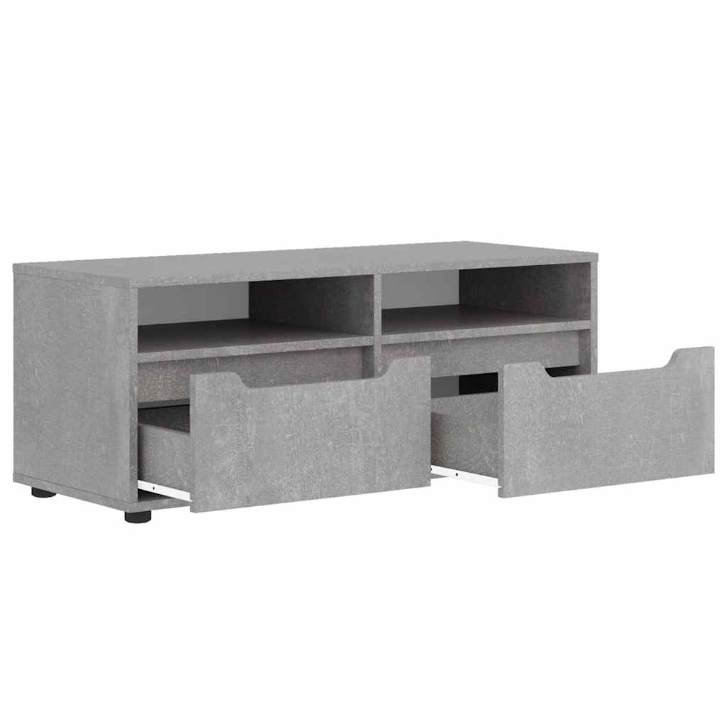 Dulap TV "VISNES" Beton Gri 100x40x38 cm Lemn prelucrat