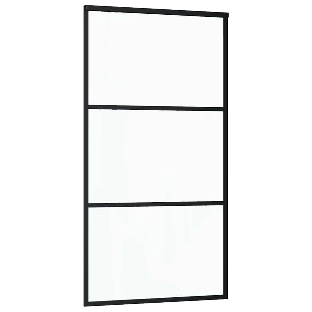 Ușă glisantă cu set feronerie 102x205 cm ESG sticlă și aluminiu