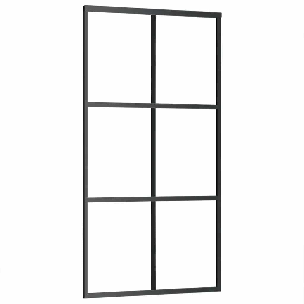 Ușă glisantă cu set feronerie 102x205 cm ESG sticlă și aluminiu