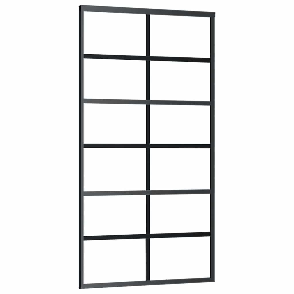 Ușă glisantă cu set feronerie 102x205 cm ESG sticlă și aluminiu