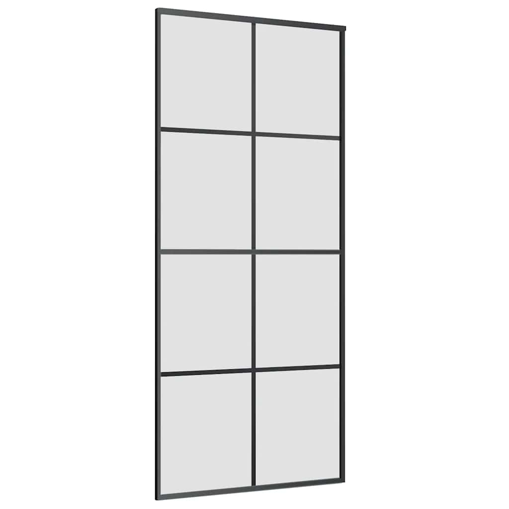 Ușă glisantă cu set feronerie, 90x205 cm, sticlă ESG/aluminiu