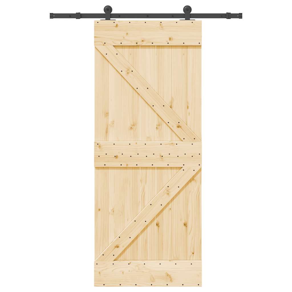 Ușă glisantă cu set de feronerie 70x210 cm, lemn masiv de pin