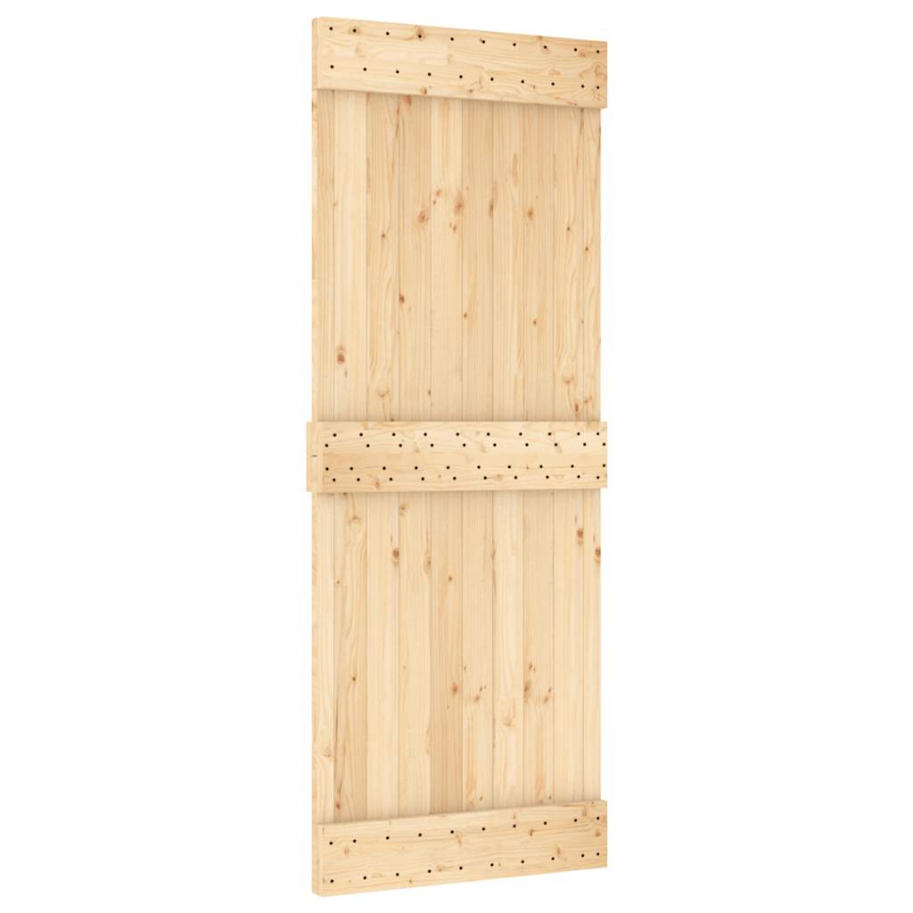 Ușă glisantă cu set de feronerie 80x210 cm, lemn masiv de pin