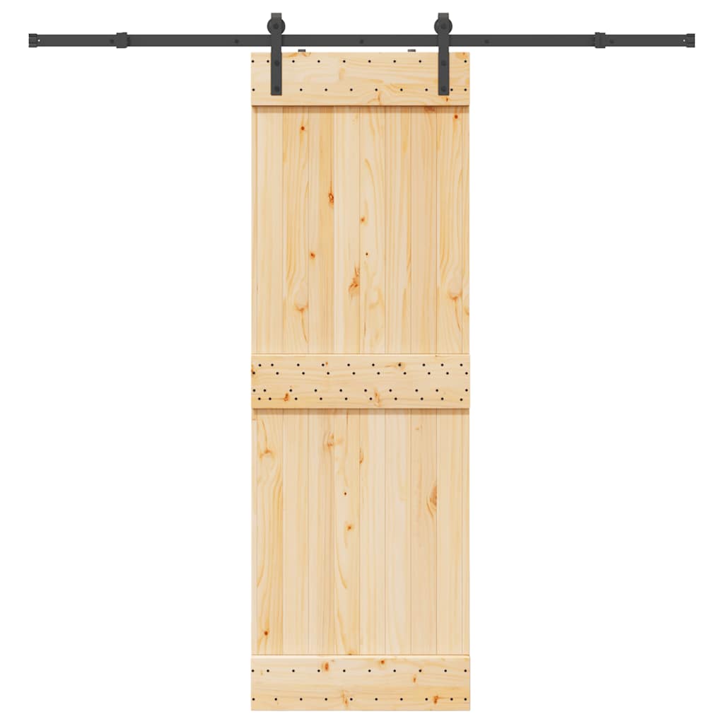 Ușă glisantă cu set de feronerie 70x210 cm, lemn masiv de pin