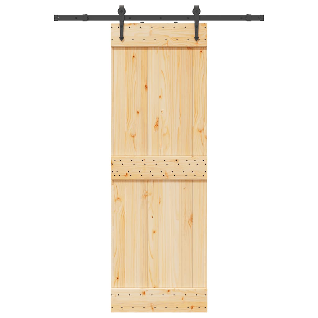 Ușă glisantă cu set de feronerie 70x210 cm, lemn masiv de pin